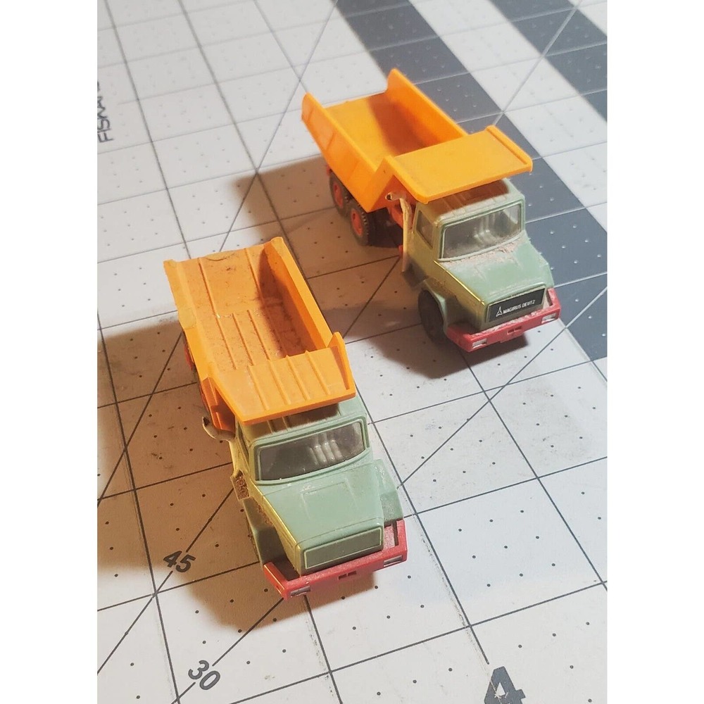 Pair of Wiking Magrius Deutz 1/87 scale Dump Trucks